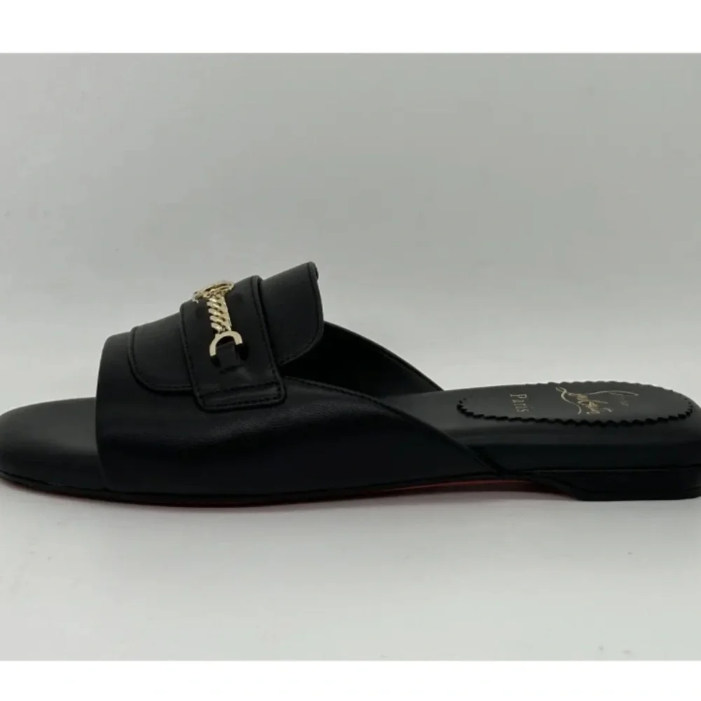 Christian Louboutin  Miss MJ Mule Slippers Red Sole with Black Edge - Picture 4 of 12